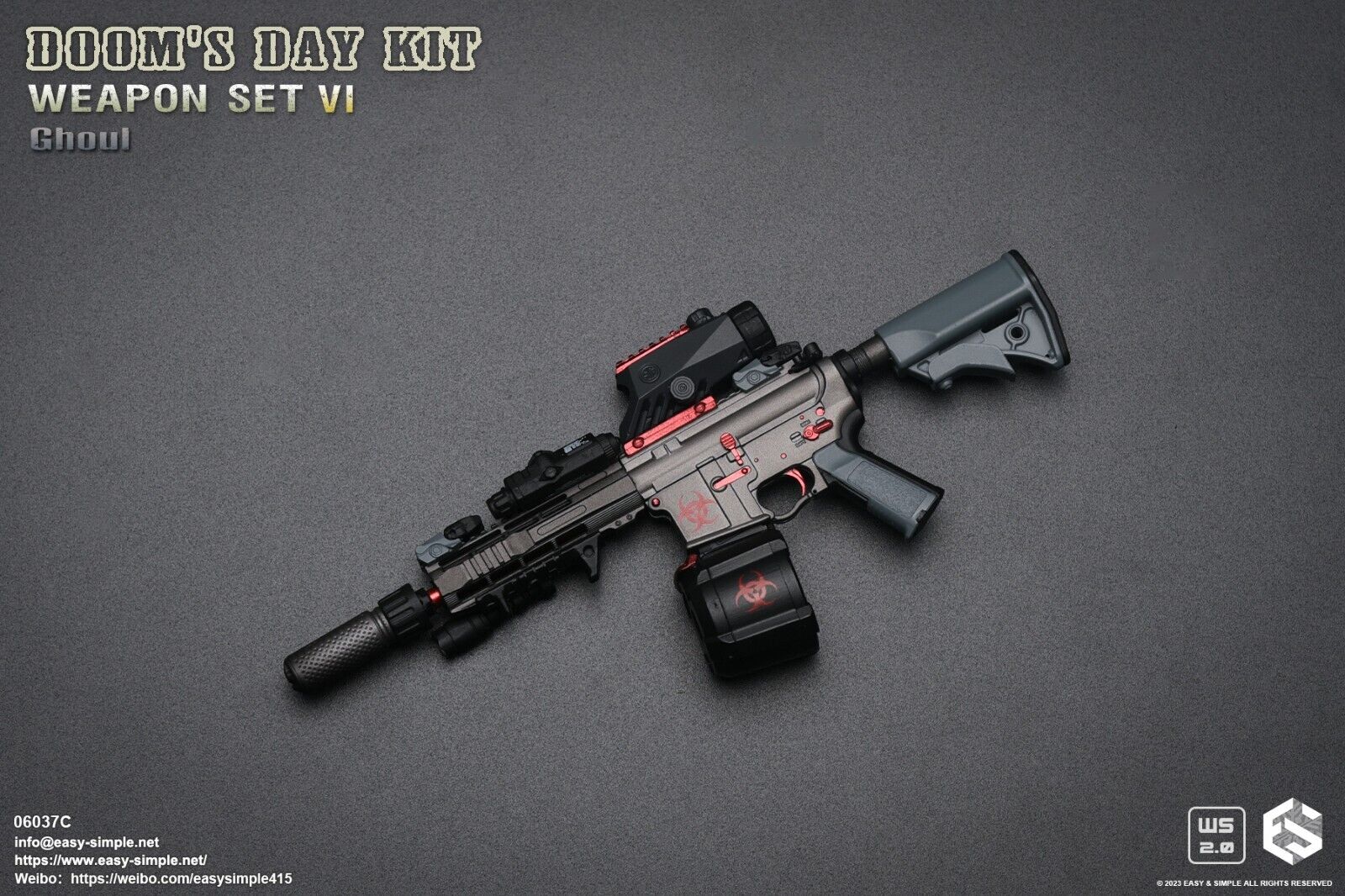 1:6 scale Easy & Simple Doom's Day Kit Weapon Set VI Ver C Ghoul 06037C
