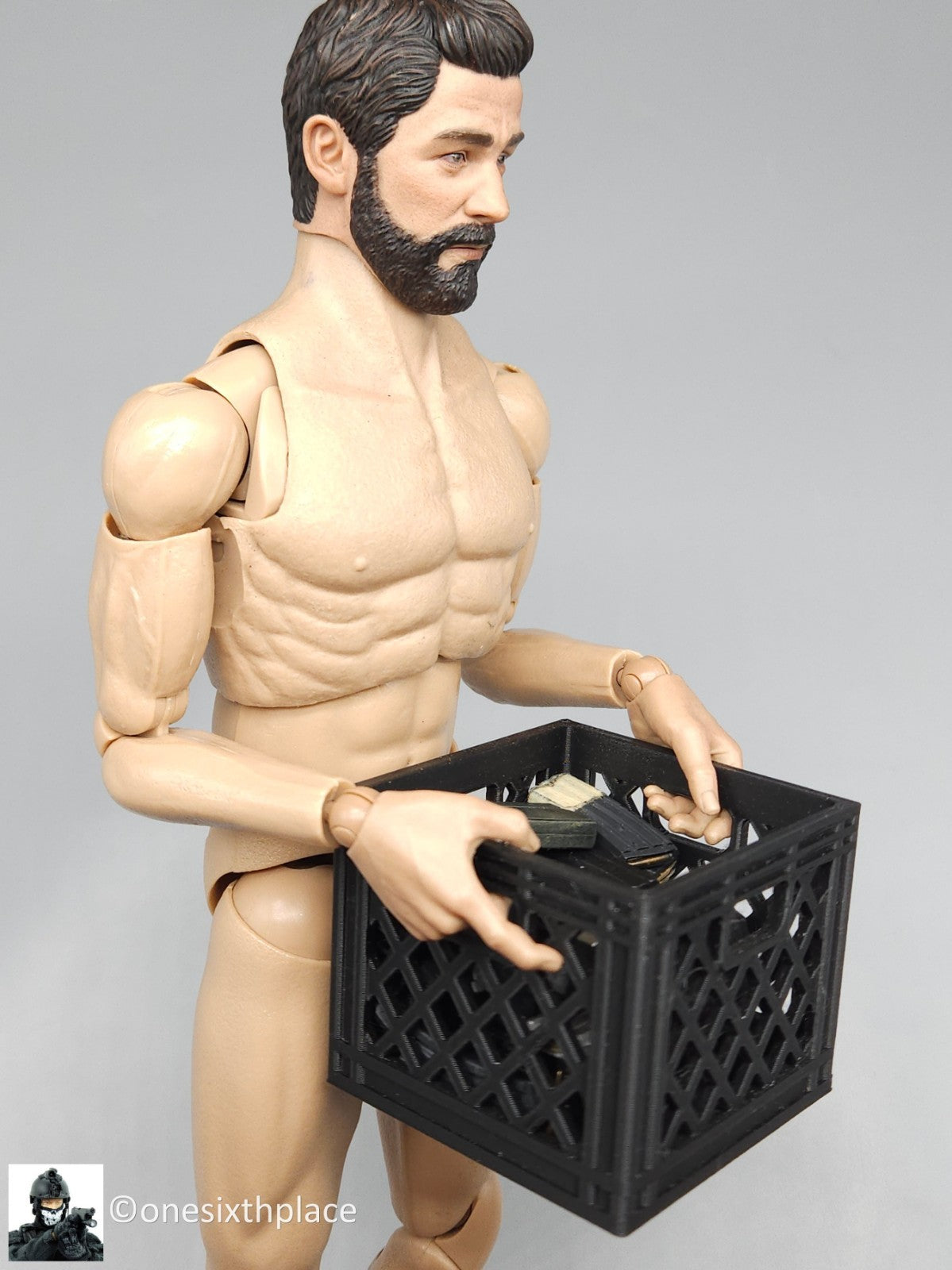 1:6 scale Plastic Milk Crate Storage Bin for 12" Figures Diorama