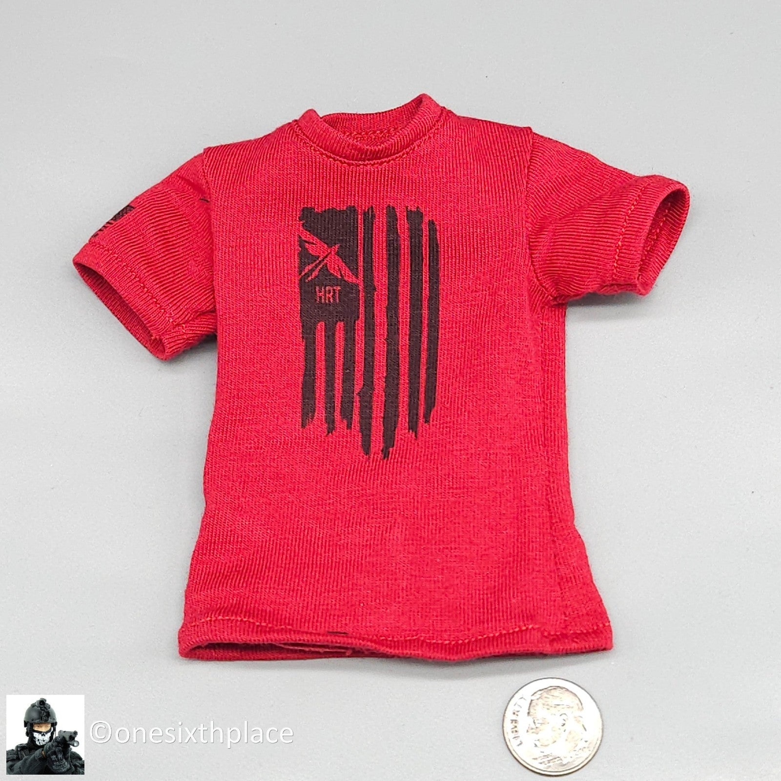 1:6 Easy & Simple HRT Minuteman ShotShow 2025 Mens Red T-Shirt for 12" Figure