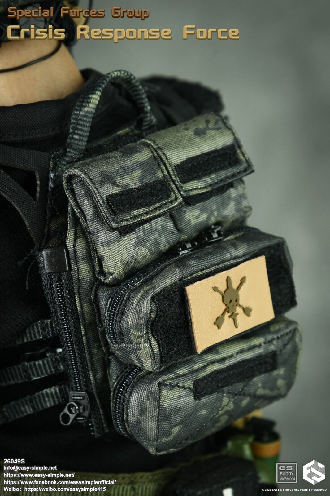 1:6 Easy & Simple Special Forces Group Crisis Response Force Patches Set