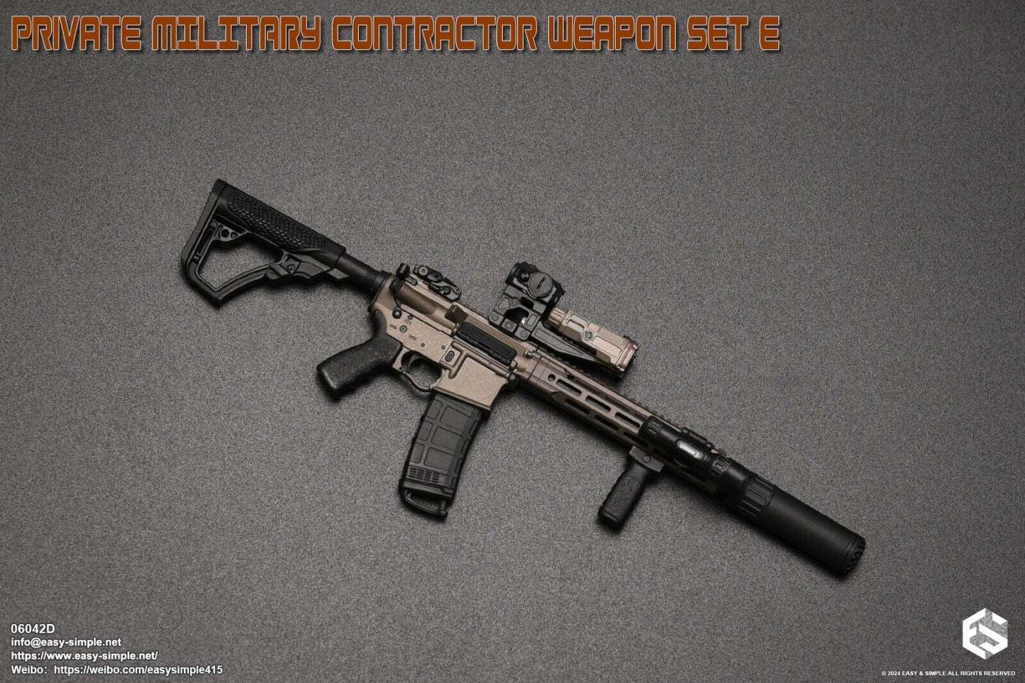 1:6 Easy & Simple Private Military Contractor Weapon Set E Ver. D for 12" Figure