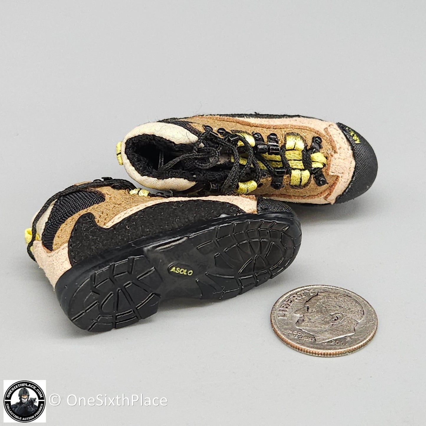 1:6 scale Flagset Female Asolo Hiking Boots (Foot Type) for 12" Figures