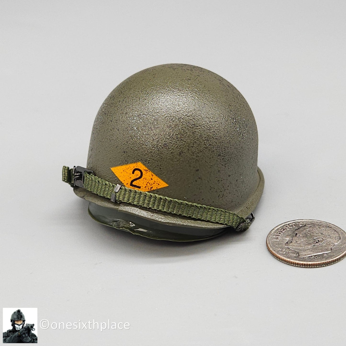 1:6 Scale DiD WWII US 2nd Ranger Battalion Medic Wade Helmet for 12" Figures