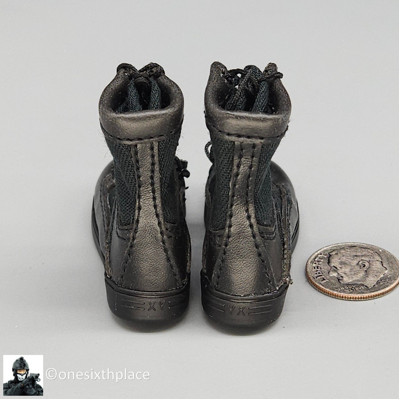 1:6 scale DiD LAPT SWAT Speed Black Tactical Boots for 12" Figures