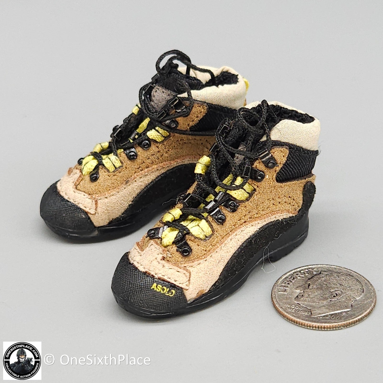 1:6 scale Flagset Female Asolo Hiking Boots (Foot Type) for 12" Figures
