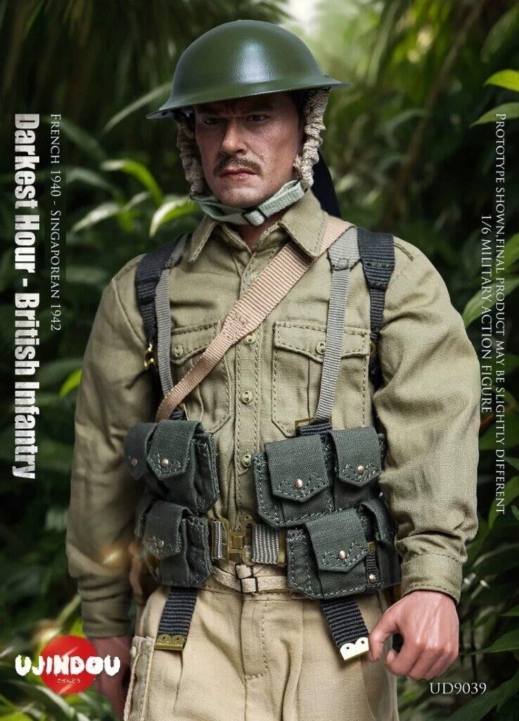 1:6 scale Ujindou British Infantry France 1940 Singapore 1942 12" Figure UD-9039