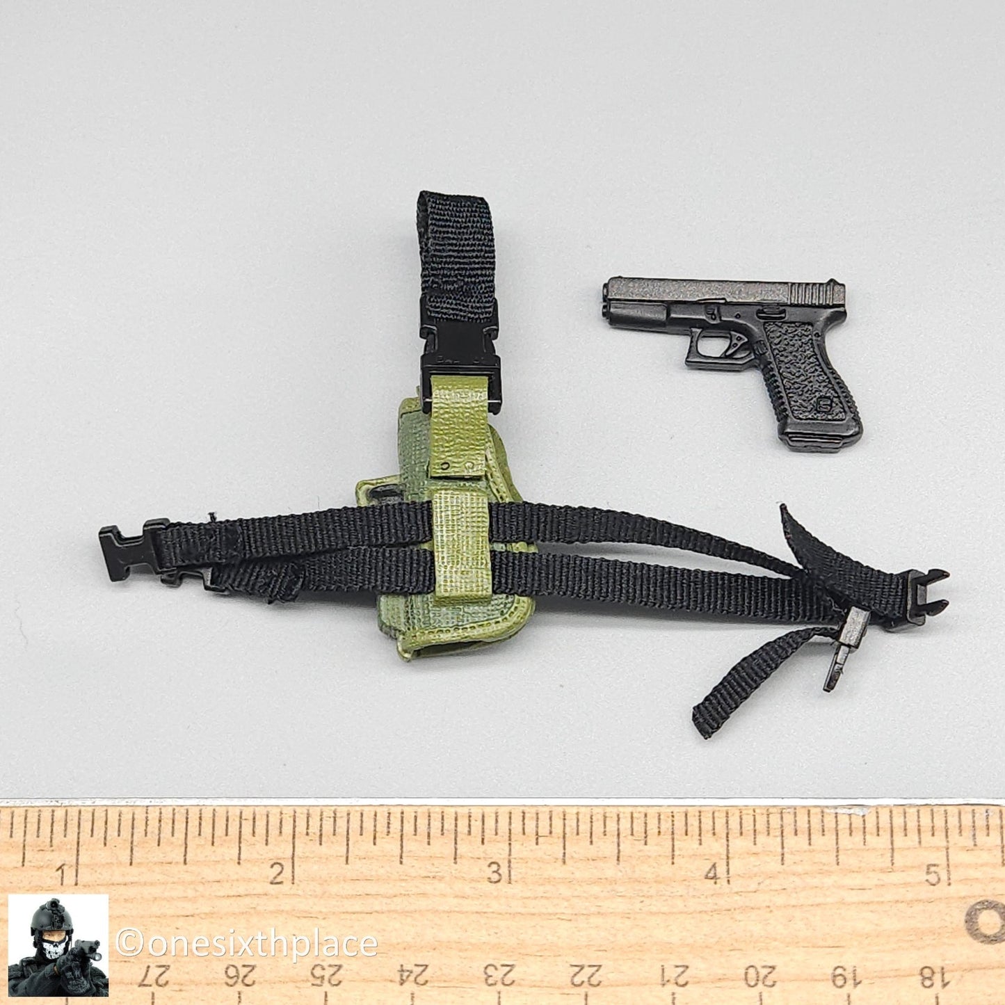 1:6 scale Dragon G17 Pistol w/ Holster for 12" Figures