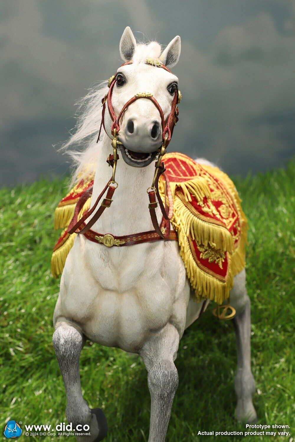 1:6 scale DiD Napoleon White Horse (Prancing) for 12" Figures E60078