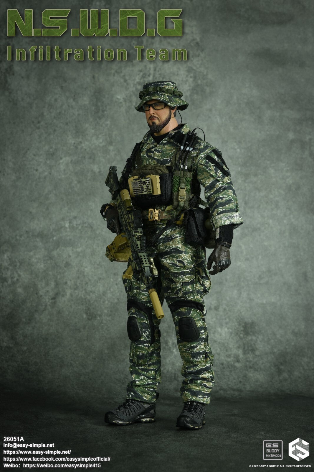 1:6 Easy & Simple NSWDG Infiltration Team Quest 4D Boots for 12" Figures
