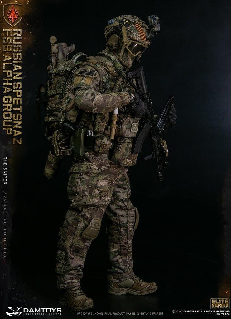 1:6 scale DamToys Russian Spetsnaz FSB ALPHA Group Sniper 12" Figure 78100