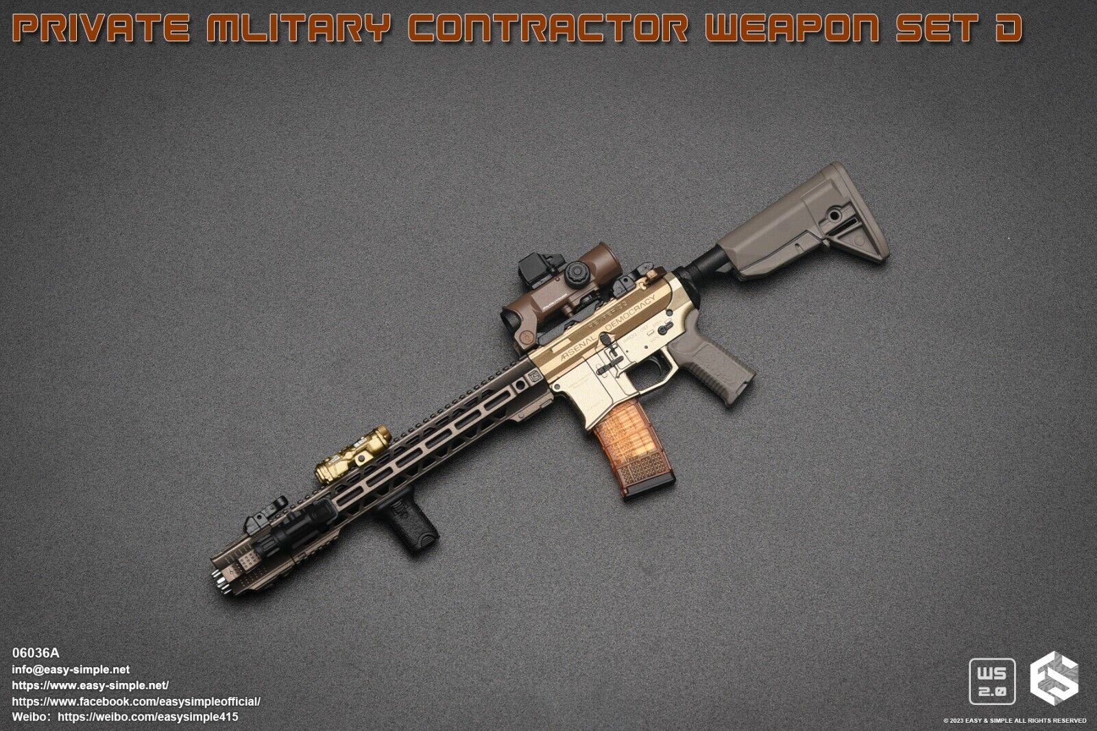 1:6 Easy & Simple Private Military Contractor Weapon Set D Ver. A for 12" Figure