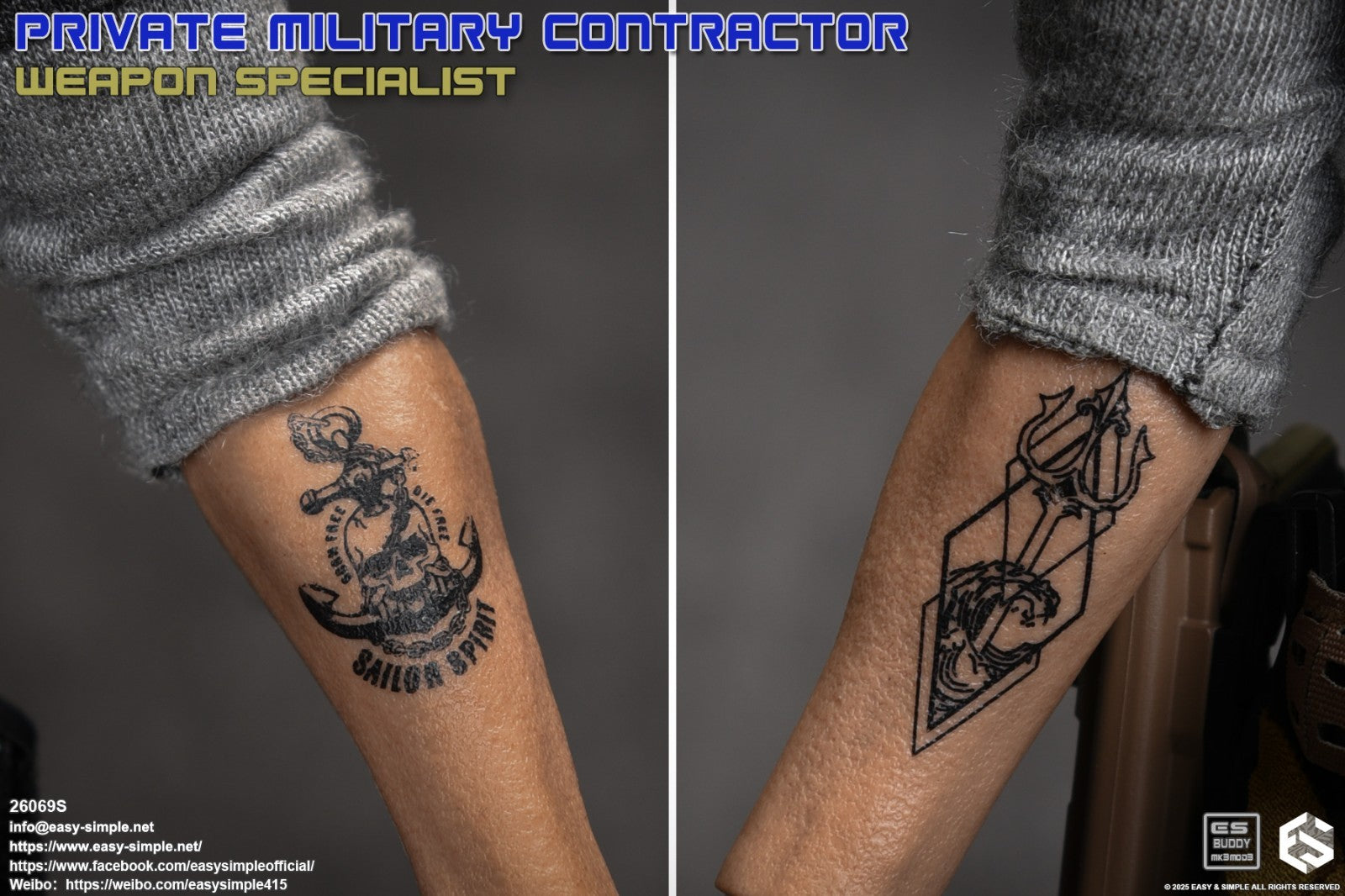 1:6 scale Easy & Simple Private Military Contractor Weapon Specialist 26069S