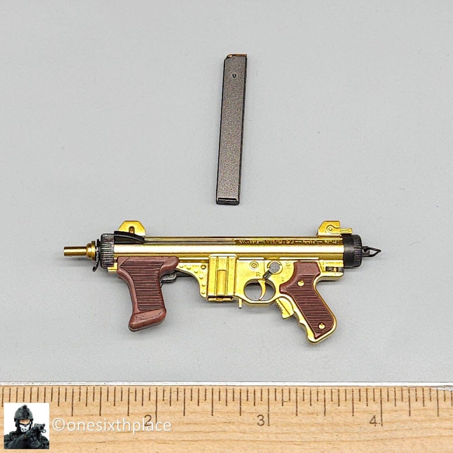 1:6 DamToys Gangster's Kingdom Diamond Angelo Gold Beretta Submachine Gun