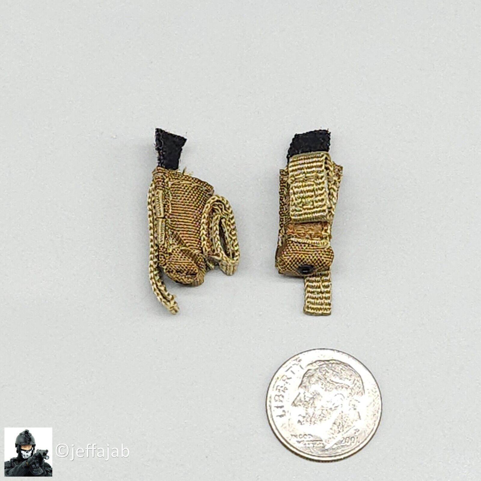 1:6 scale Easy & Simple USMC 26th MEU FSBE2 Pistol Mag Pouches (x2) 12" Figures