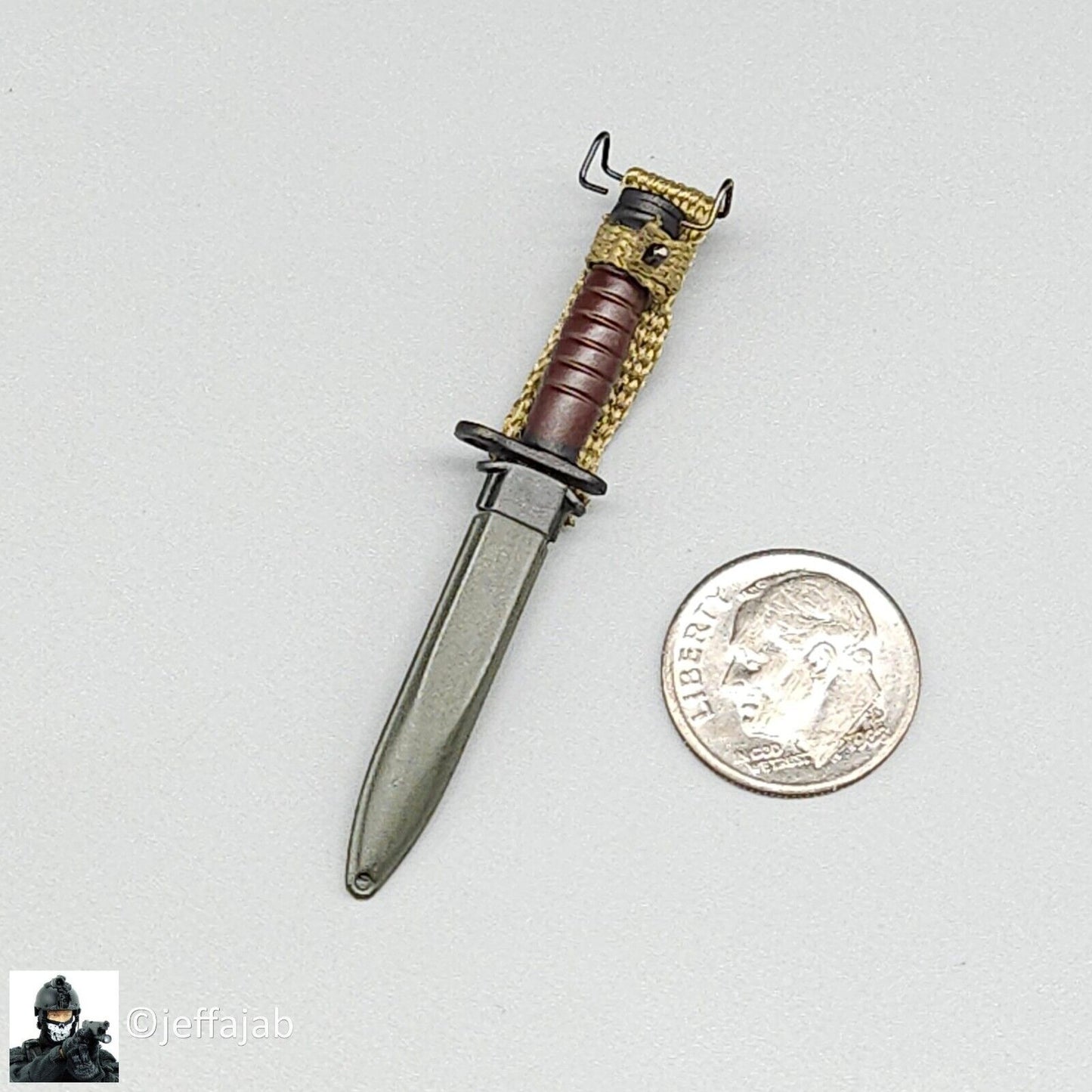 1:6 scale DiD WWII Sergeant Horvath Metal Bayonet Knife for 12" Figures