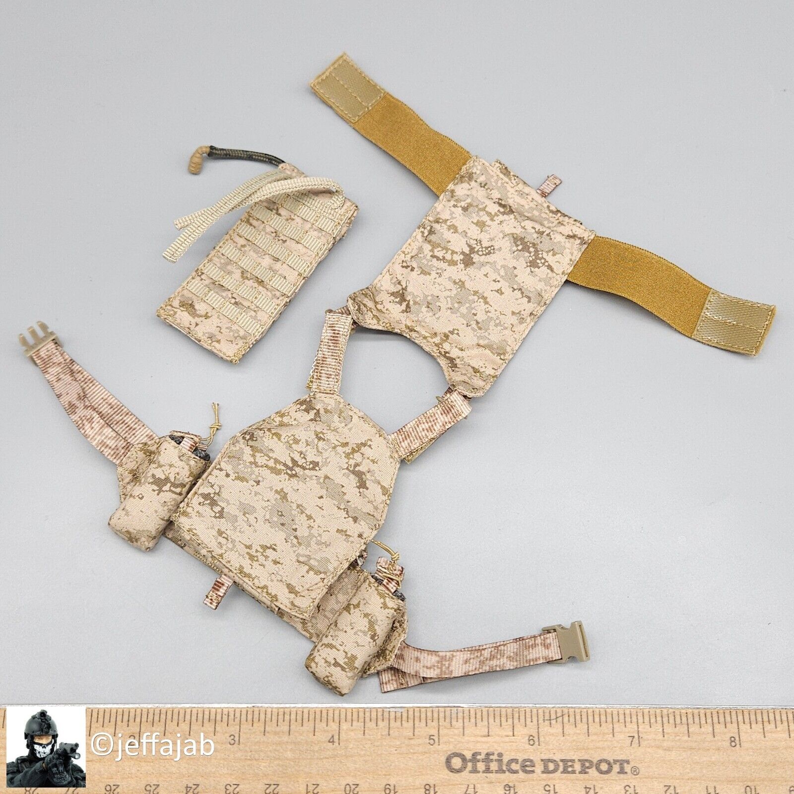 1:6 Easy & Simple Recce Element AOR1 Plate Carrier w/ Hydration Pouch