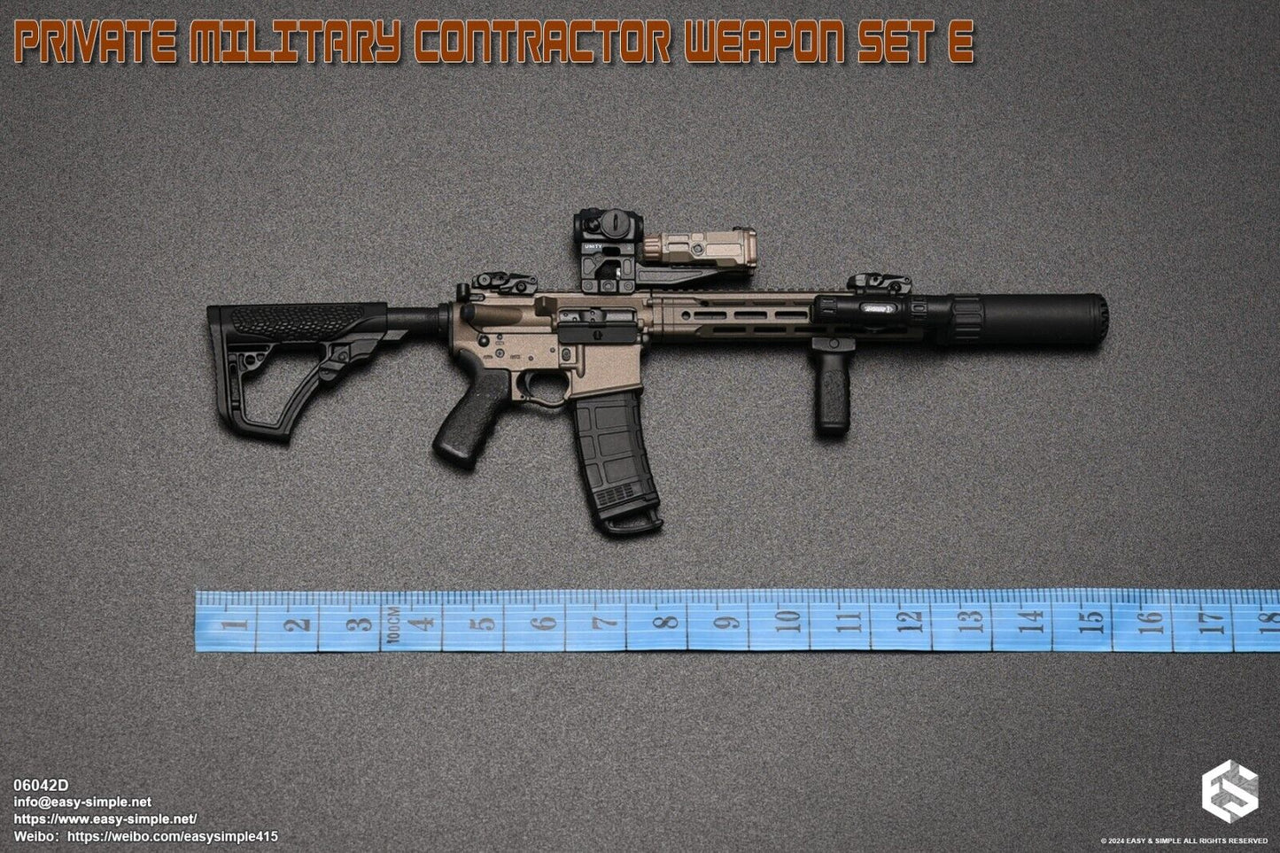 1:6 Easy & Simple Private Military Contractor Weapon Set E Ver. D for 12" Figure