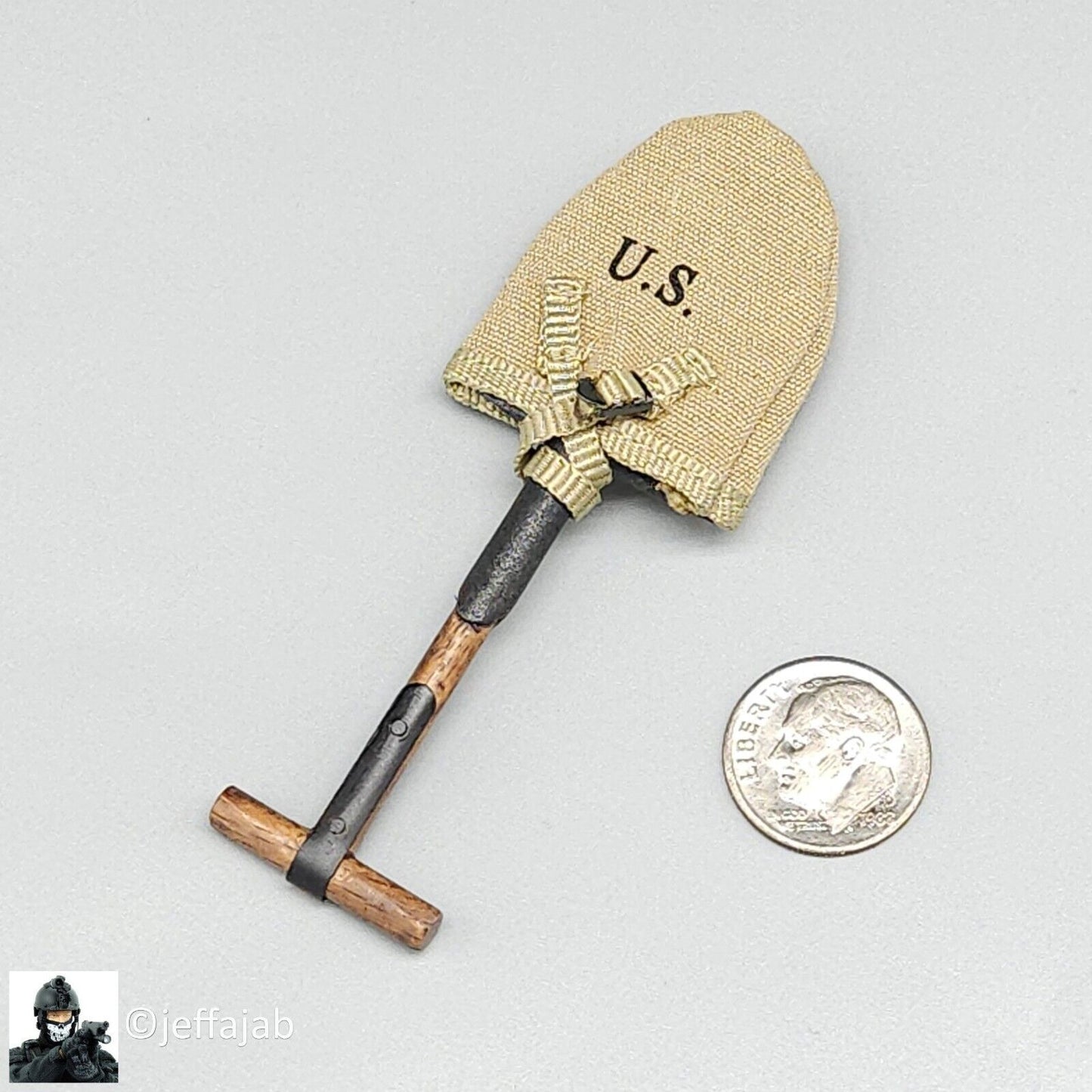 1:6 scale DiD WWII Sergeant Horvath Entrenching Tool w/ Cover for 12" Figures