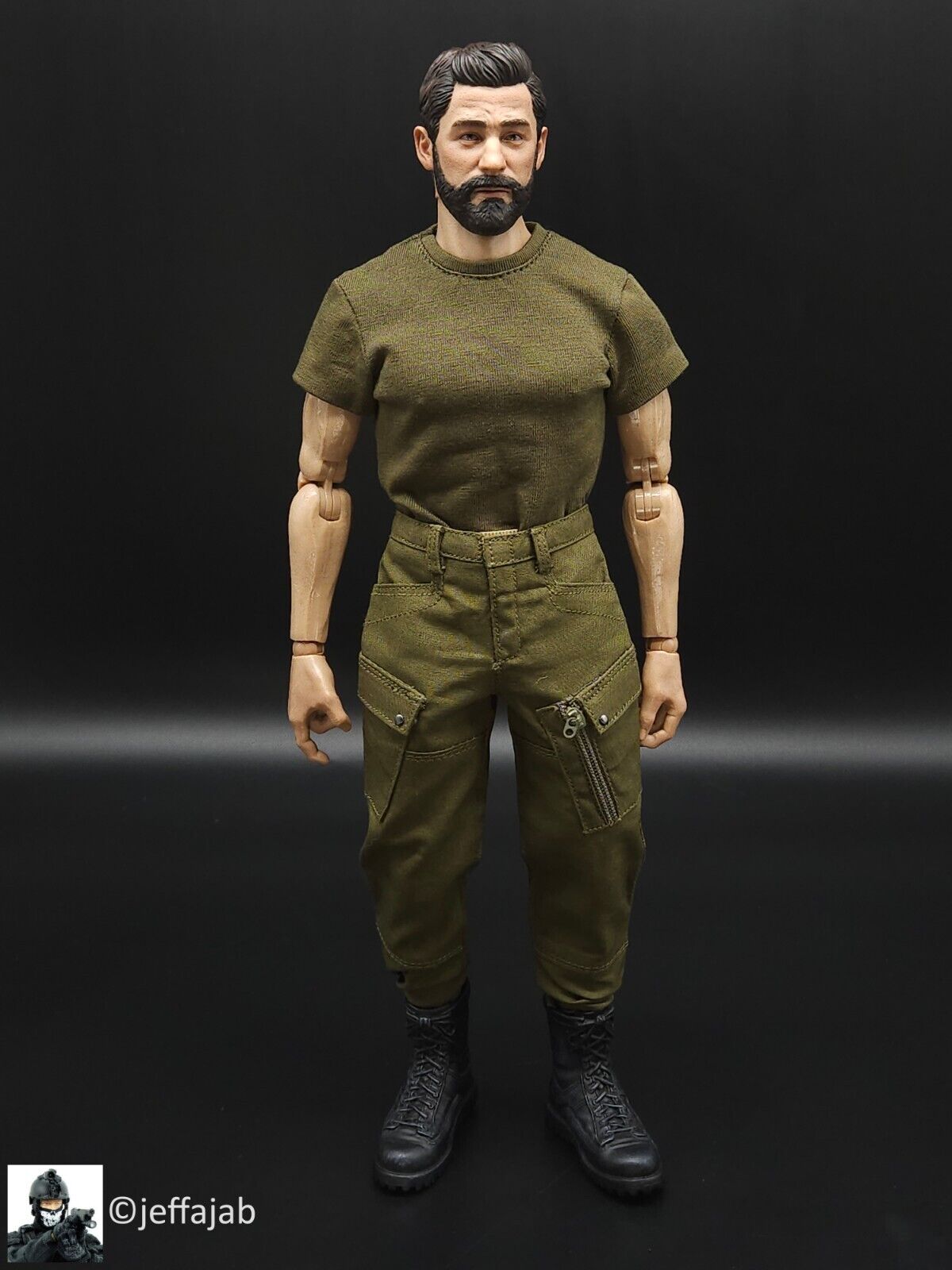 1:6 scale XRF Mens Green Tactical Cargo Pants for 12" Figures