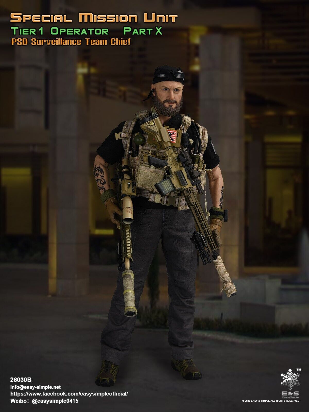 1:6 Easy & Simple Surveillance Team Chief AOR1 2670B Slim Medic Backpack