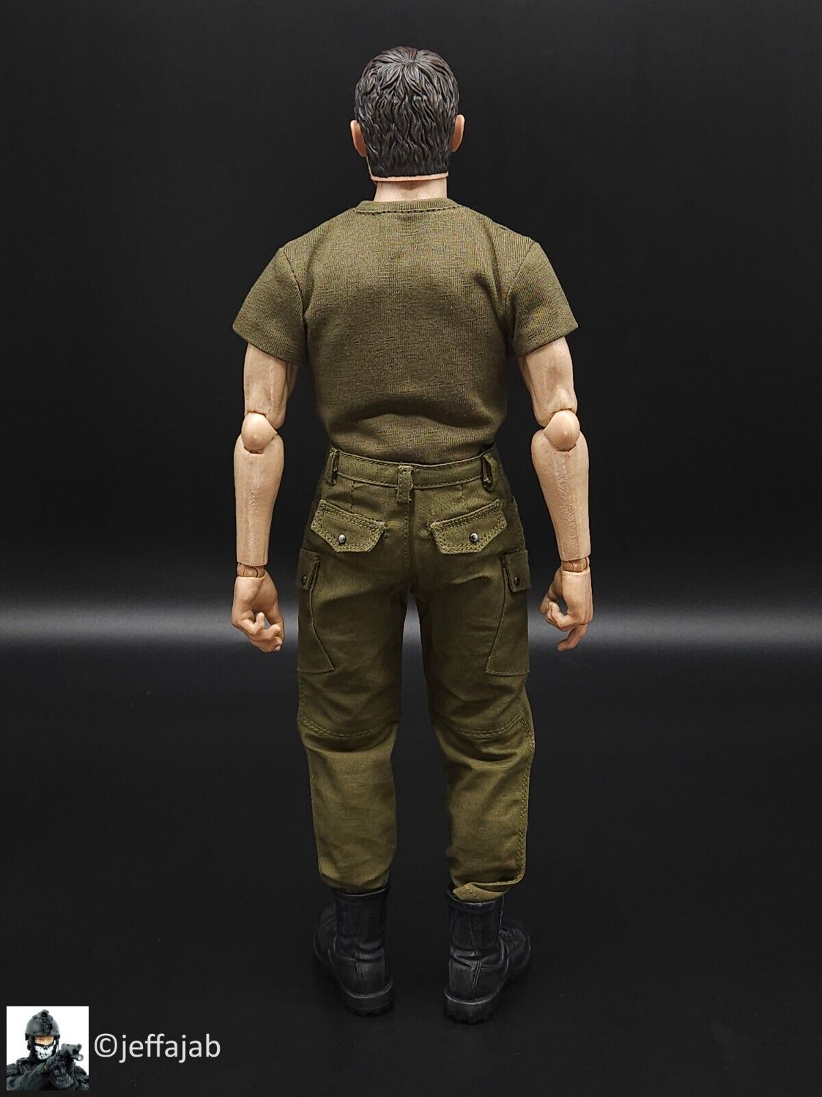 1:6 scale XRF Mens Green Tactical Cargo Pants for 12" Figures
