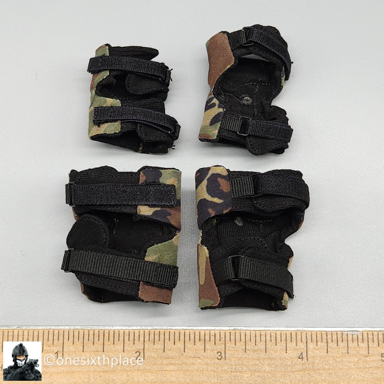 1:6 scale DamToys 75th Ranger Regiment Airborne Woodland Knee & Elbow Pads