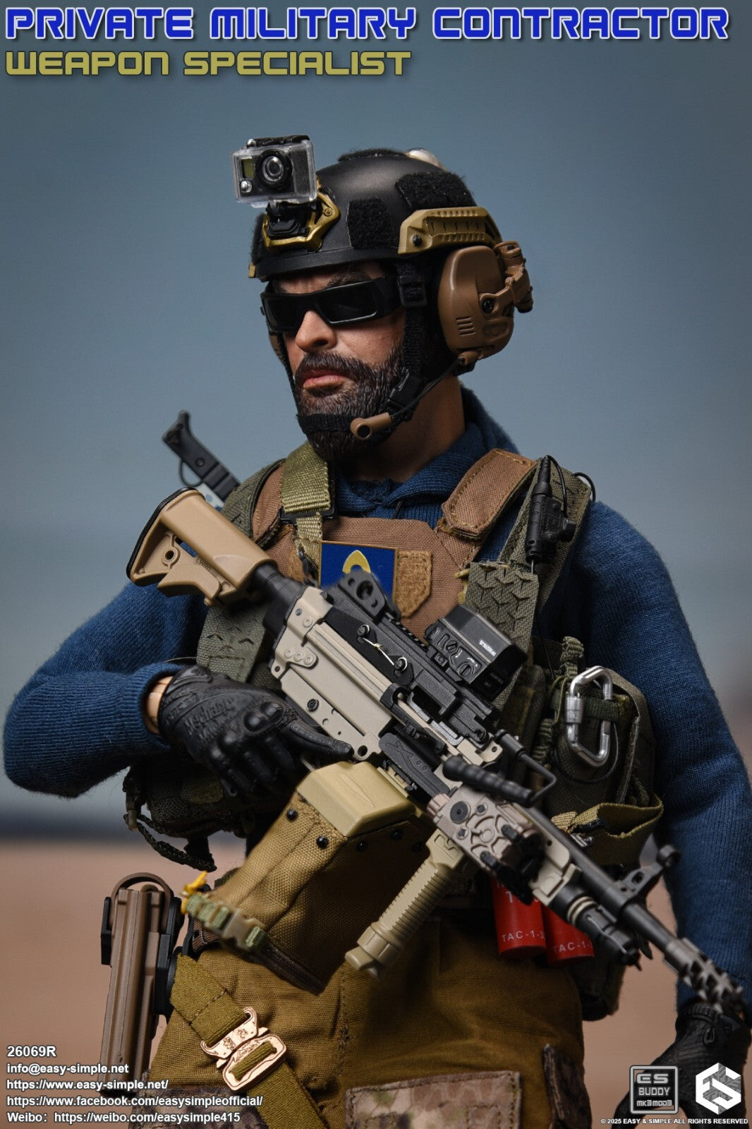 1:6 scale Easy & Simple PMC Weapon Specialist Logo Hoodie for 12" Figures