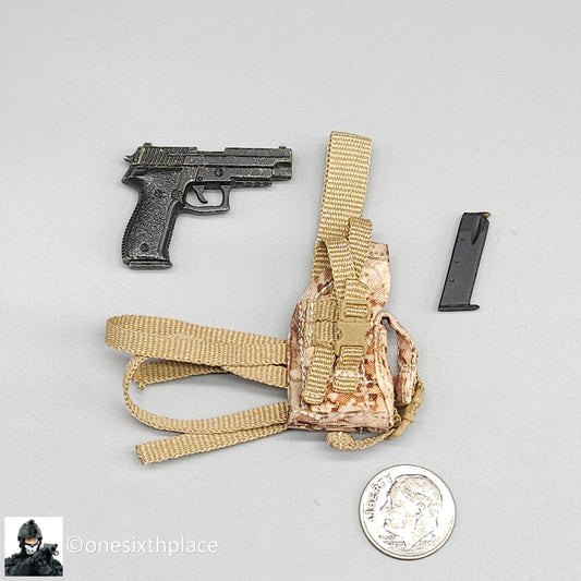1:6 scale Very Hot Toys Sig P226 Pistol w/ AOR1 Holster for 12" Figures