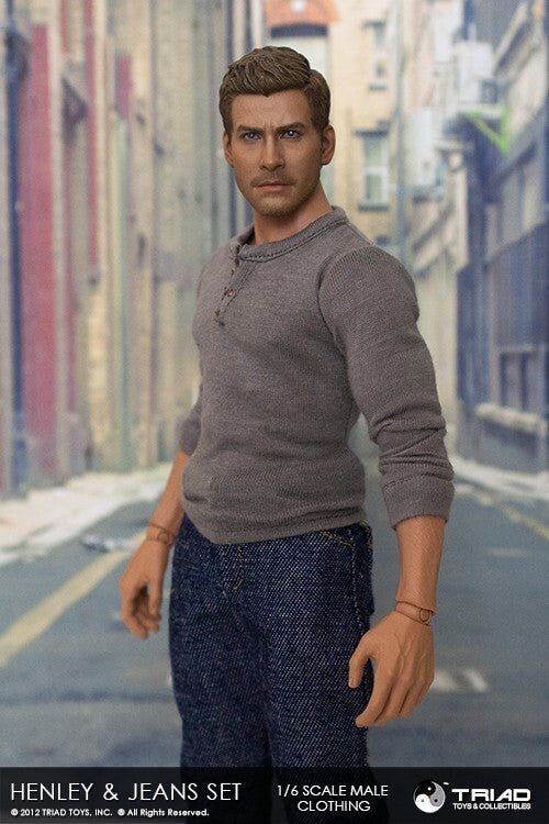 1:6 scale Triad Toys Mens Blue Jeans Pants for 12" Figures