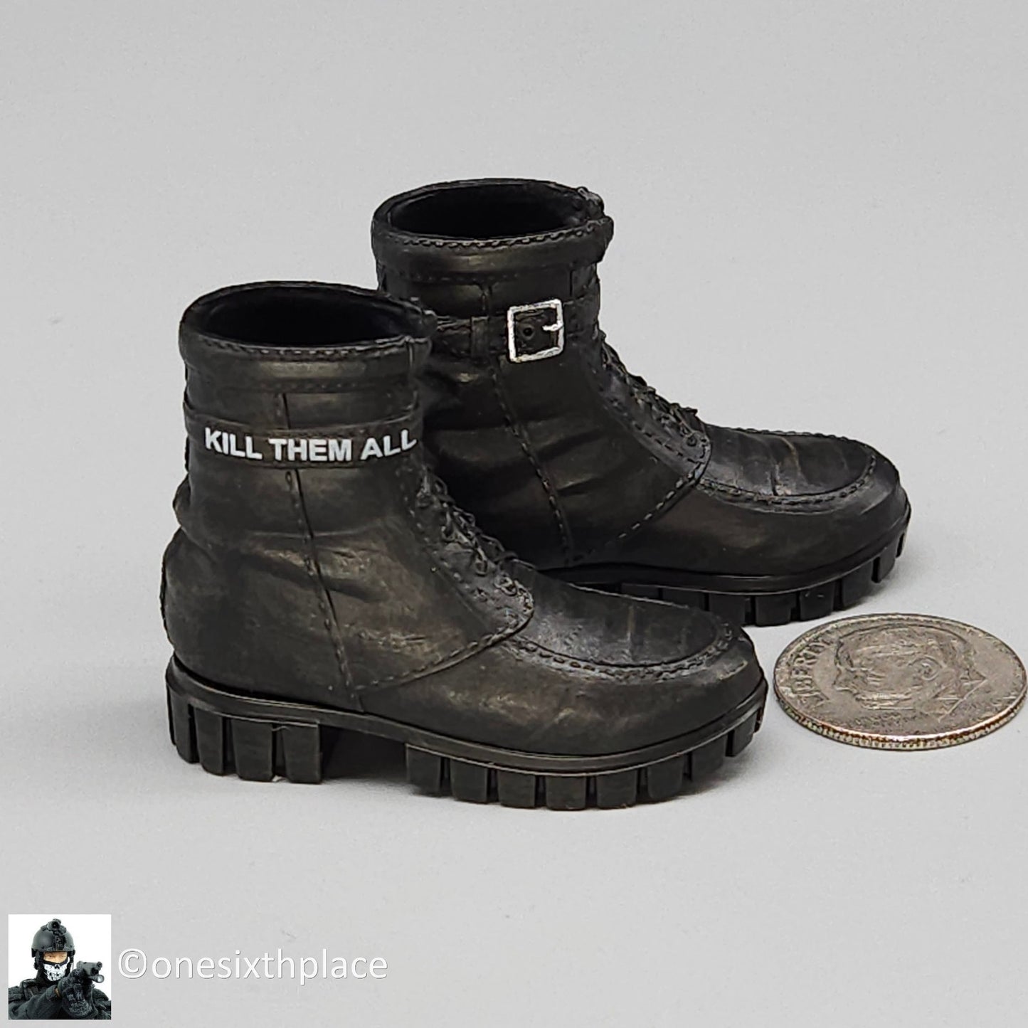 1:6 scale Soldier Story PUBG Battlegrounds Female Black Boots (Peg Type)