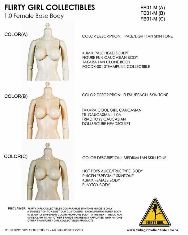 1:6 Flirty Girl Female Blond Hair Head Sculpt #2 (Med Tan Skin Tone) 12" Figures