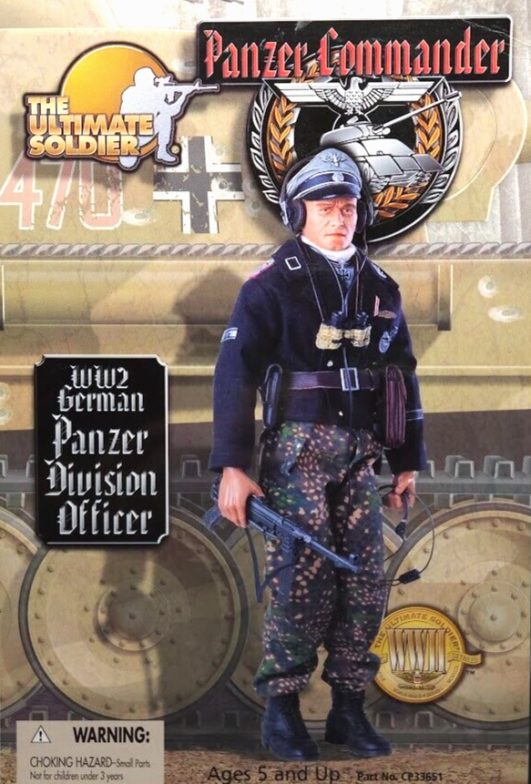 1:6 Ultimate Soldier WWII German Panzer Officer Crusher Cap Hat for 12" Figures
