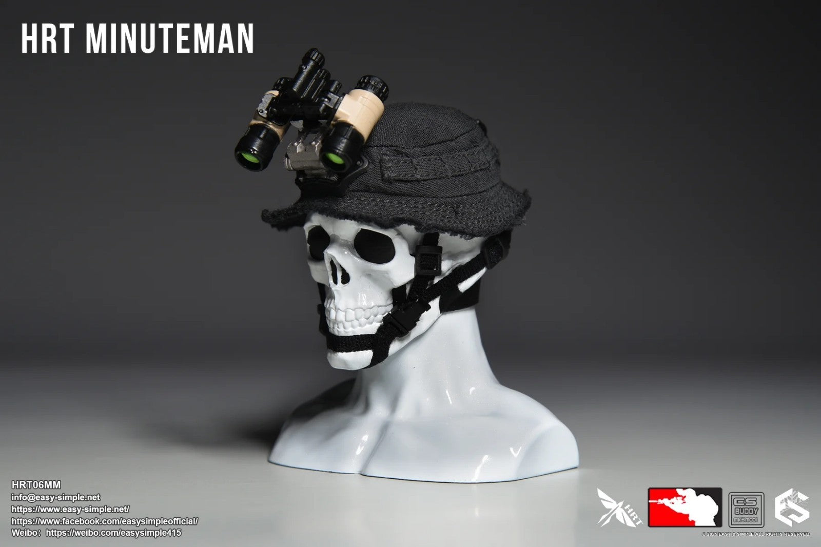 1:6 Easy & Simple HRT Minuteman ShotShow 2025 Skull Head w/ Display Mannequin