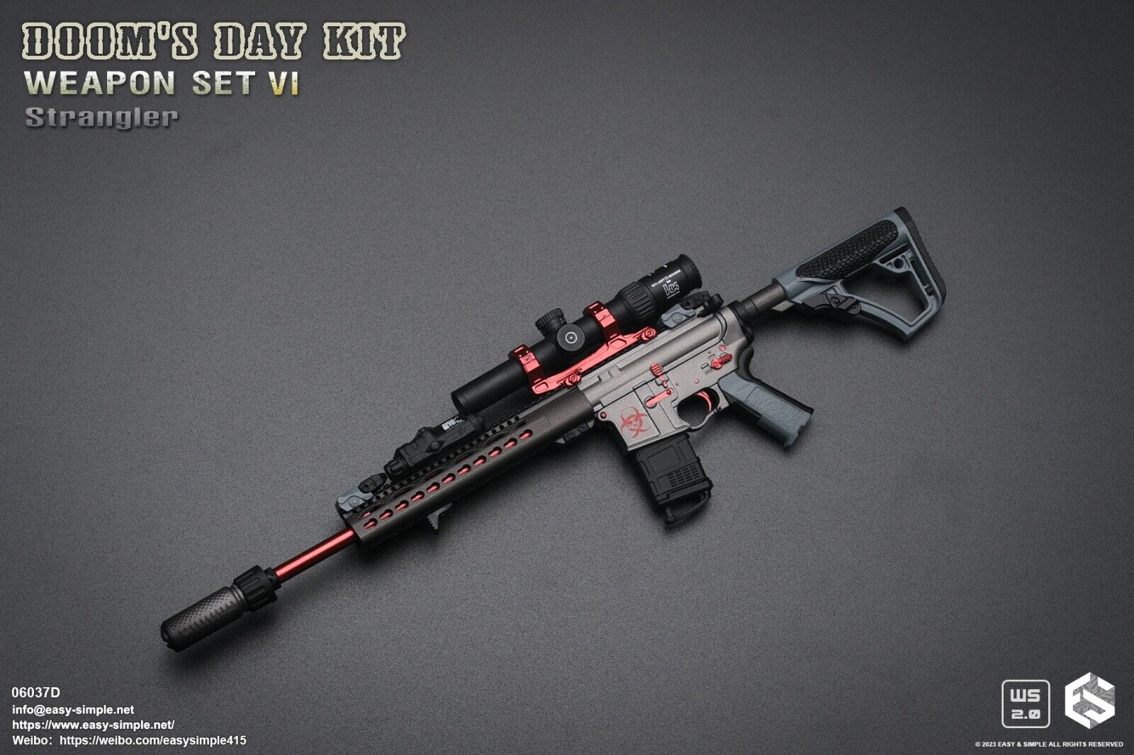1:6 scale Easy & Simple Doom's Day Kit Weapon Set VI Ver D Strangler 06037D