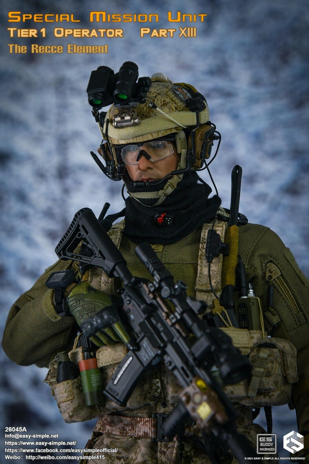 1:6 Easy & Simple SMU Tier 1 Operator Pt XIII Recce Element A 12" Figure 26045A