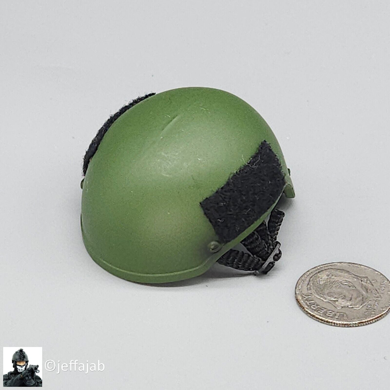 1:6 scale BBI Green Half Cut MICH Helmet for 12" Figures SEAL CAG