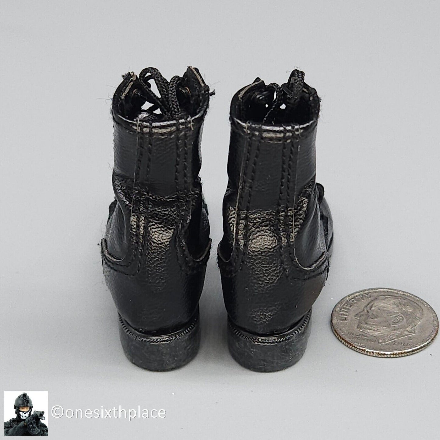 1/6 scale DamToys USMC Crews Speed Lace Combat Boots (Foot Type) for 12" Figure