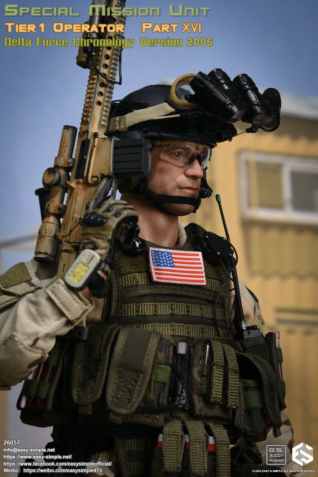 1:6 Easy & Simple Delta Force Chronology 2006 Gloved Hands for 12" Figures