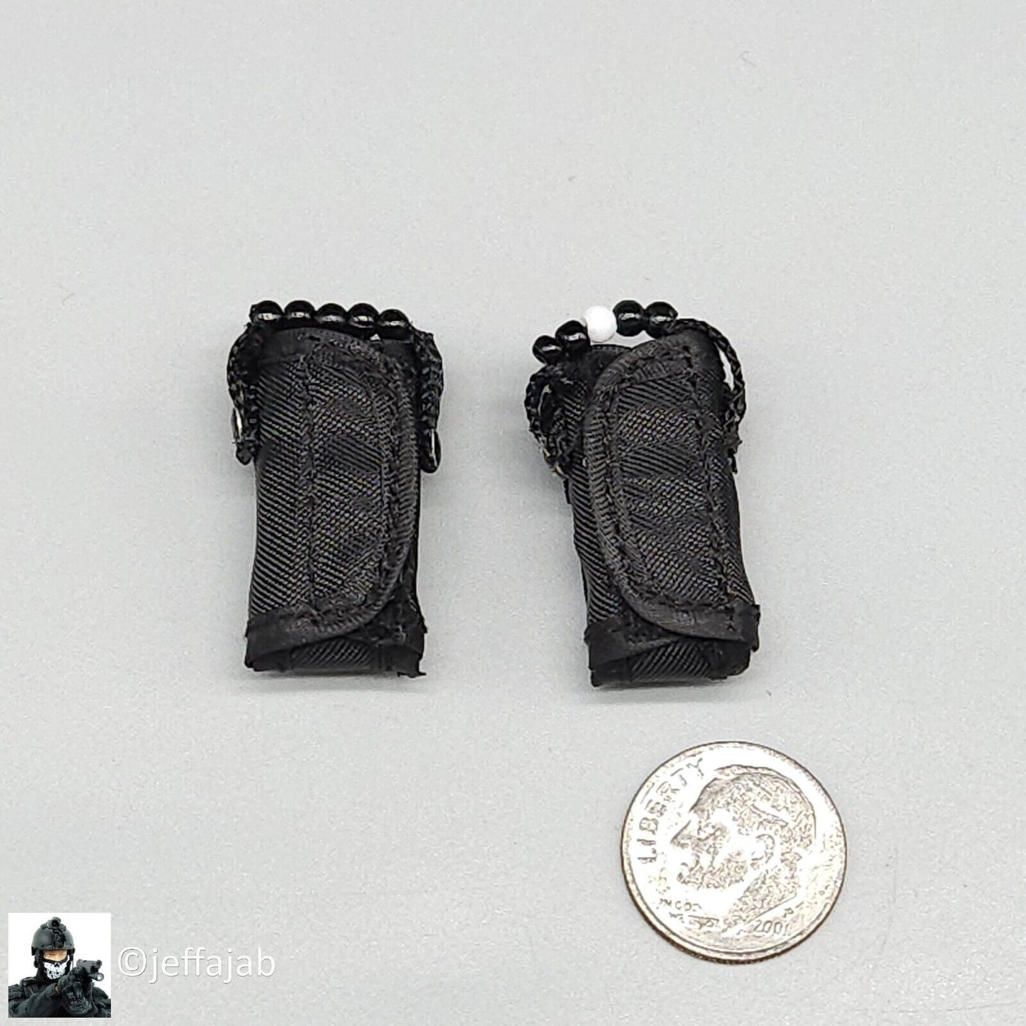1:6 scale Soldier Story EODMU-11 Black Flotation Belt Pouches for 12" Figures