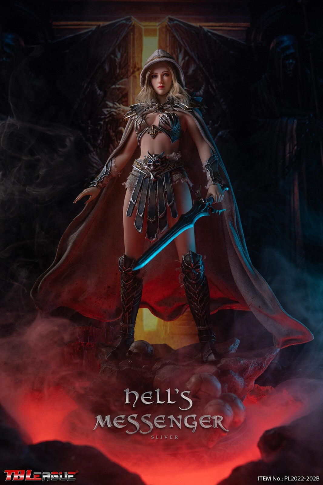 1:6 TBLeague PL2022-202B Hell’s Messenger Silver Female Armor Set for 12" Figure