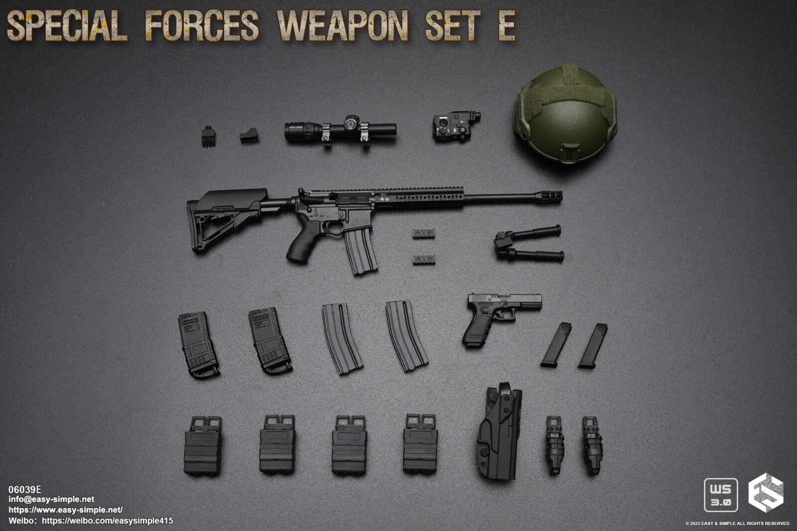 1:6 scale Easy & Simple Special Forces Weapon Set E for 12" Figures 06039E