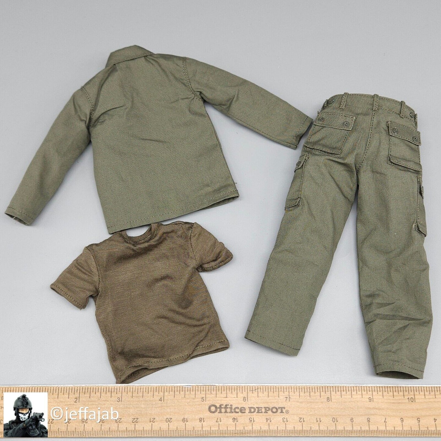 1:6 Ujindou Vietnam MACV-SOG Recon Team OD Green Uniform 12" Figures