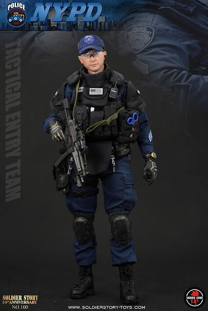 1:6 scale Soldier Story NYPD ESU Entry Team Gloved Hands for 12" Figures