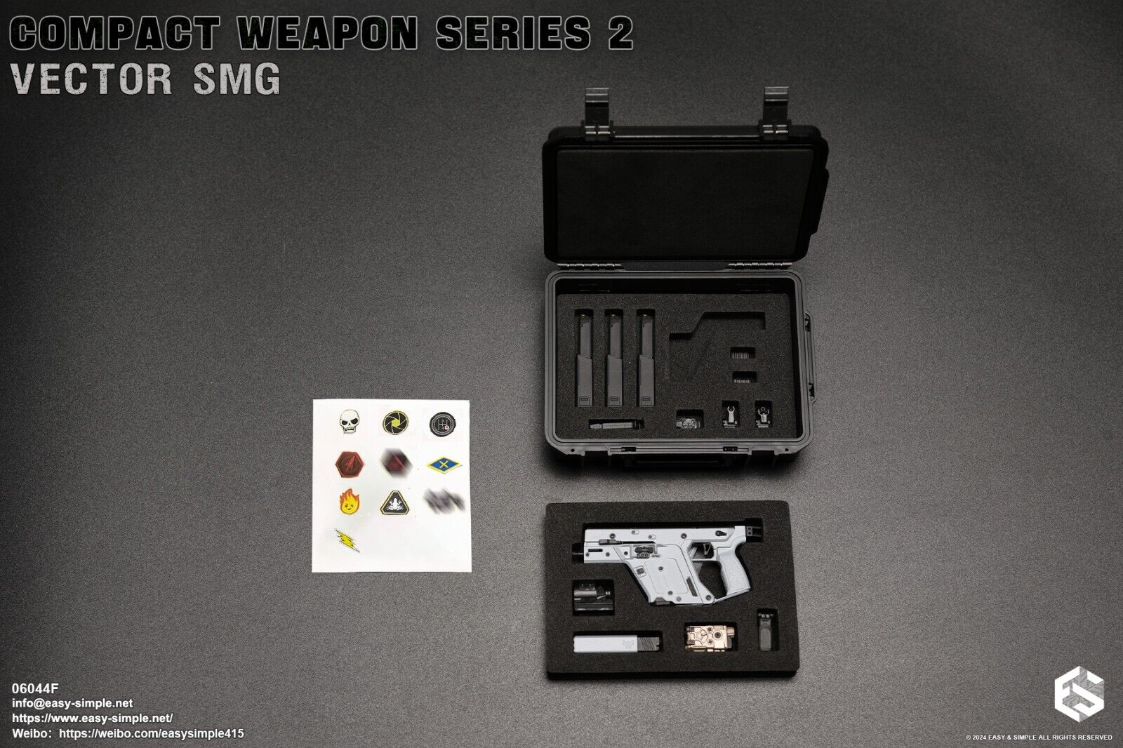 1:6 scale Easy & Simple Compact Weapons Series 2 Vector SMG Set F for 12" Figure