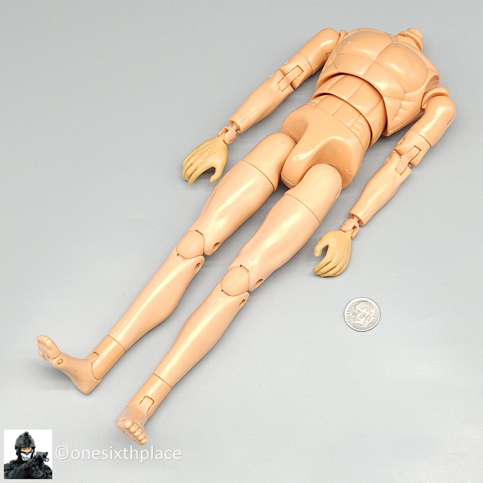 1:6 DiD Gen 1 Male Nude Body with Bendy Hands for 12" Figures