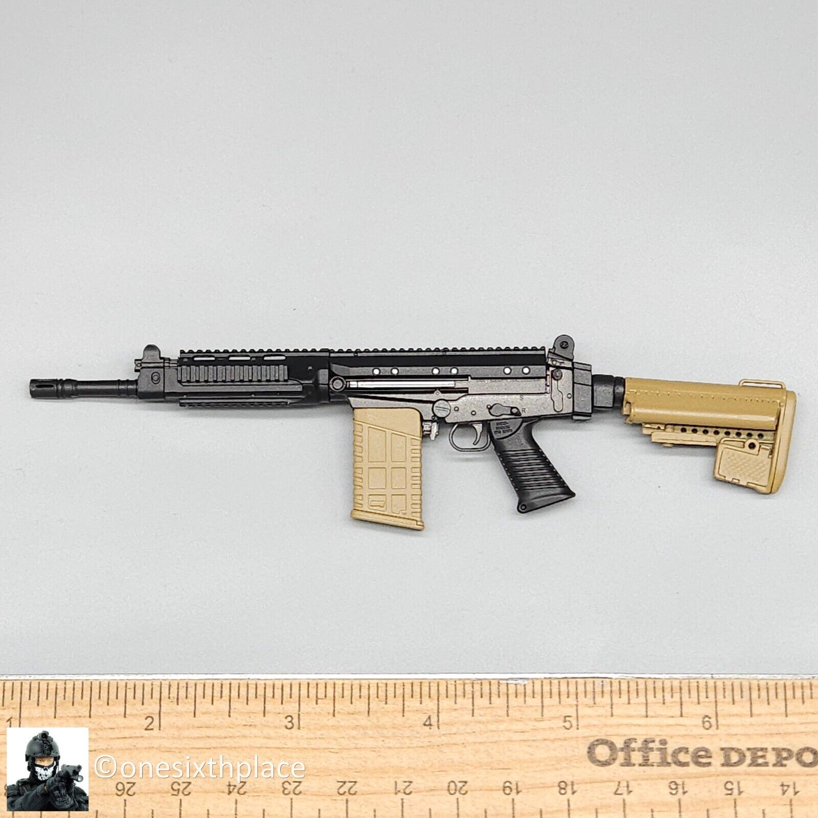 1:6 Easy & Simple PMC Weapon Set SA 58 7.62 Assault Rifle FDE for 12" Figures