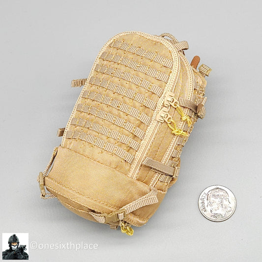 1:6 Scale Flagset Female USMC Dog Trainer Tan Backpack for 12" Figures