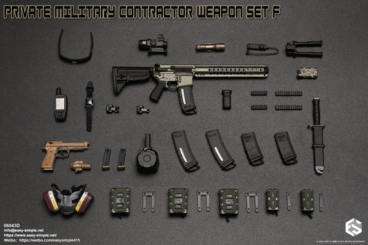 1:6 Easy & Simple Private Military Contractor Weapon Set F Ver. D for 12" Figure