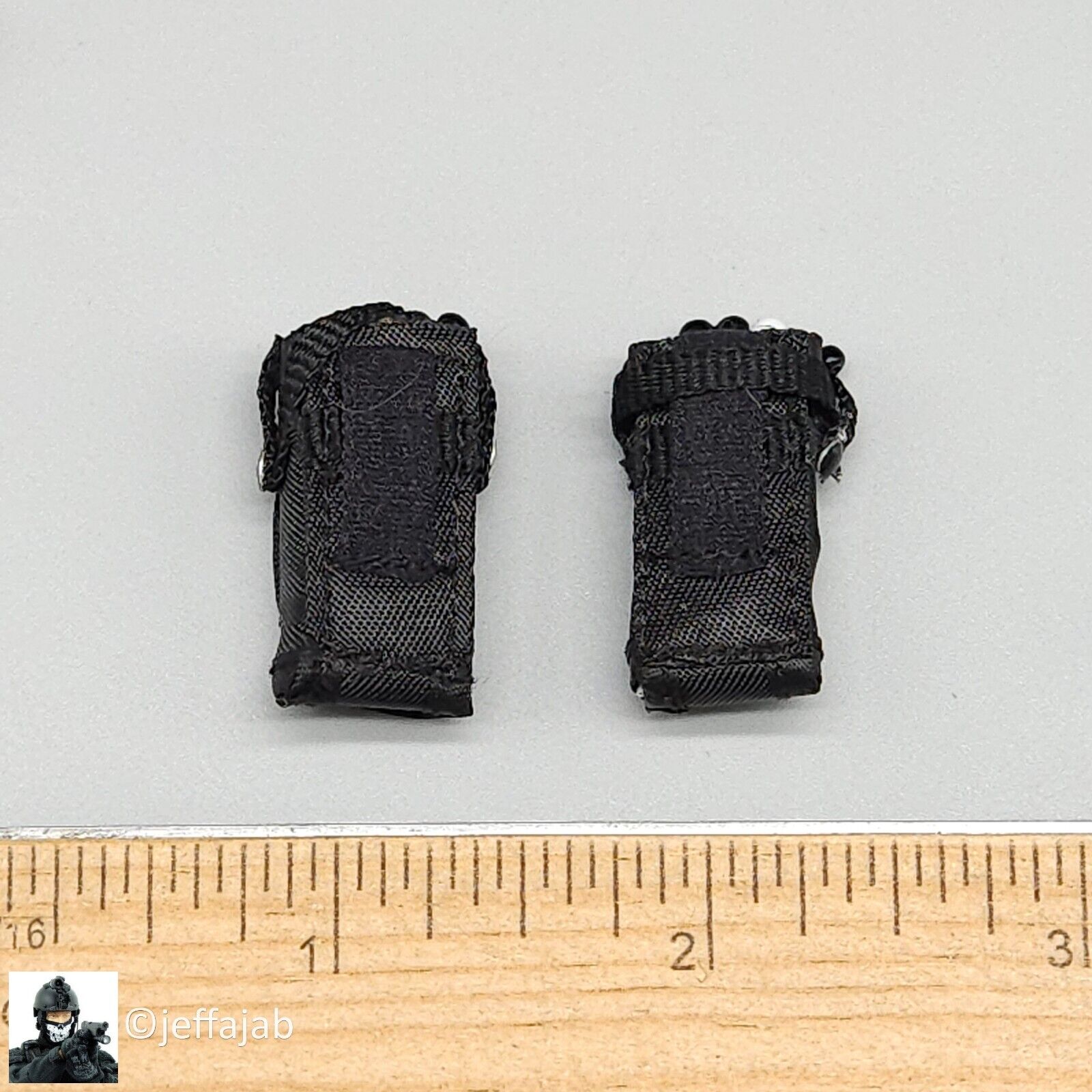 1:6 scale Soldier Story EODMU-11 Black Flotation Belt Pouches for 12" Figures