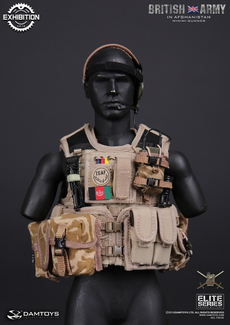 1:6 scale Damtoys British Army Minimi Gunner Osprey Assault Body Armor Vest